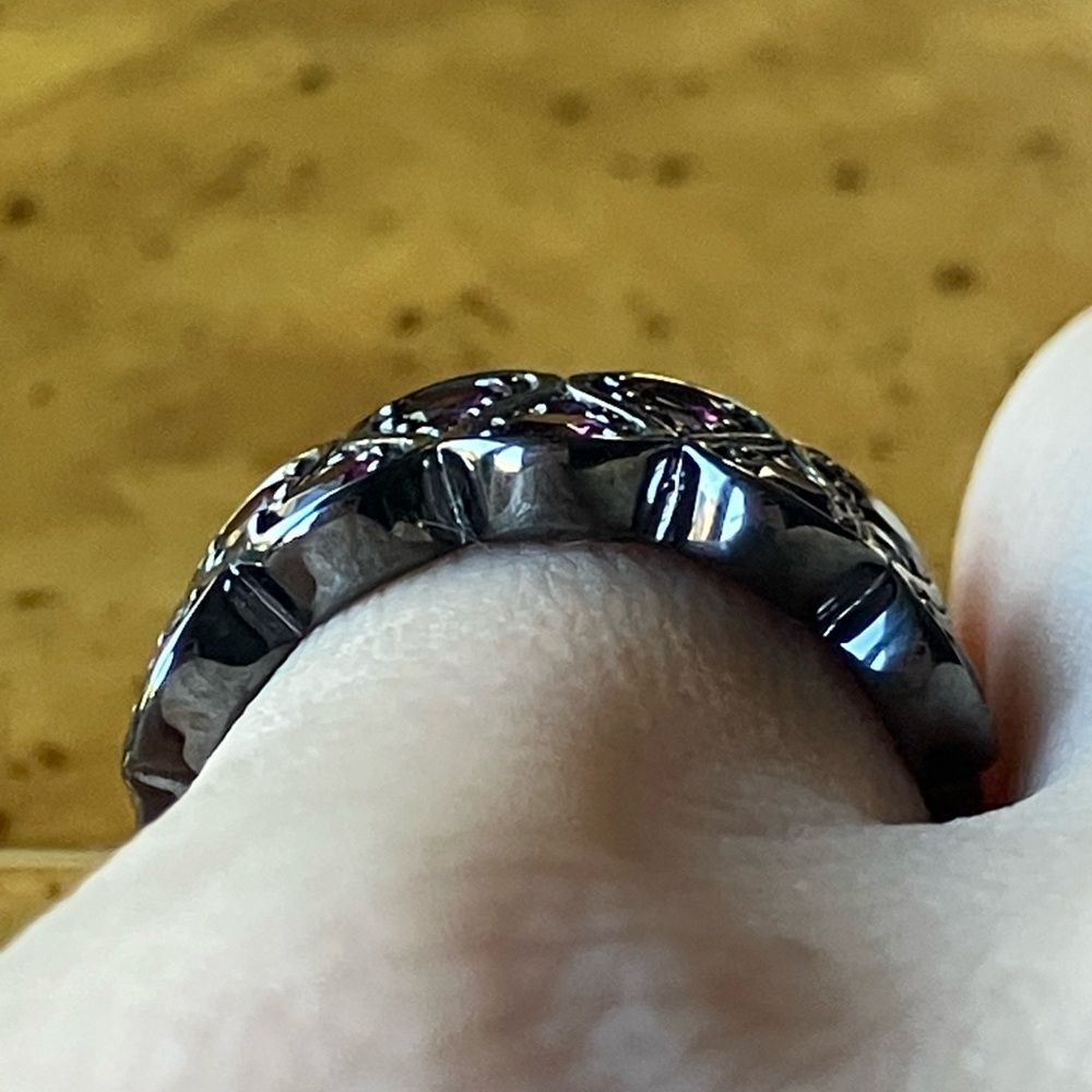 Natural Raspberry Garnet Ring Size 6 - Picture 2 of 10
